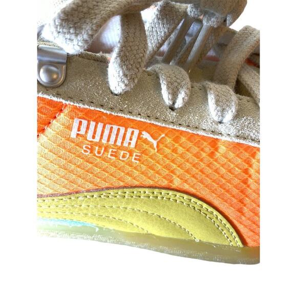 Puma Suede Classics RARE Hill Camp Shoes Men's Size 10.5 Citrus Low Top Sneakers - Picture 9 of 11